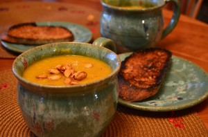 Protein-Packed Butternut Squash and Leek Soup